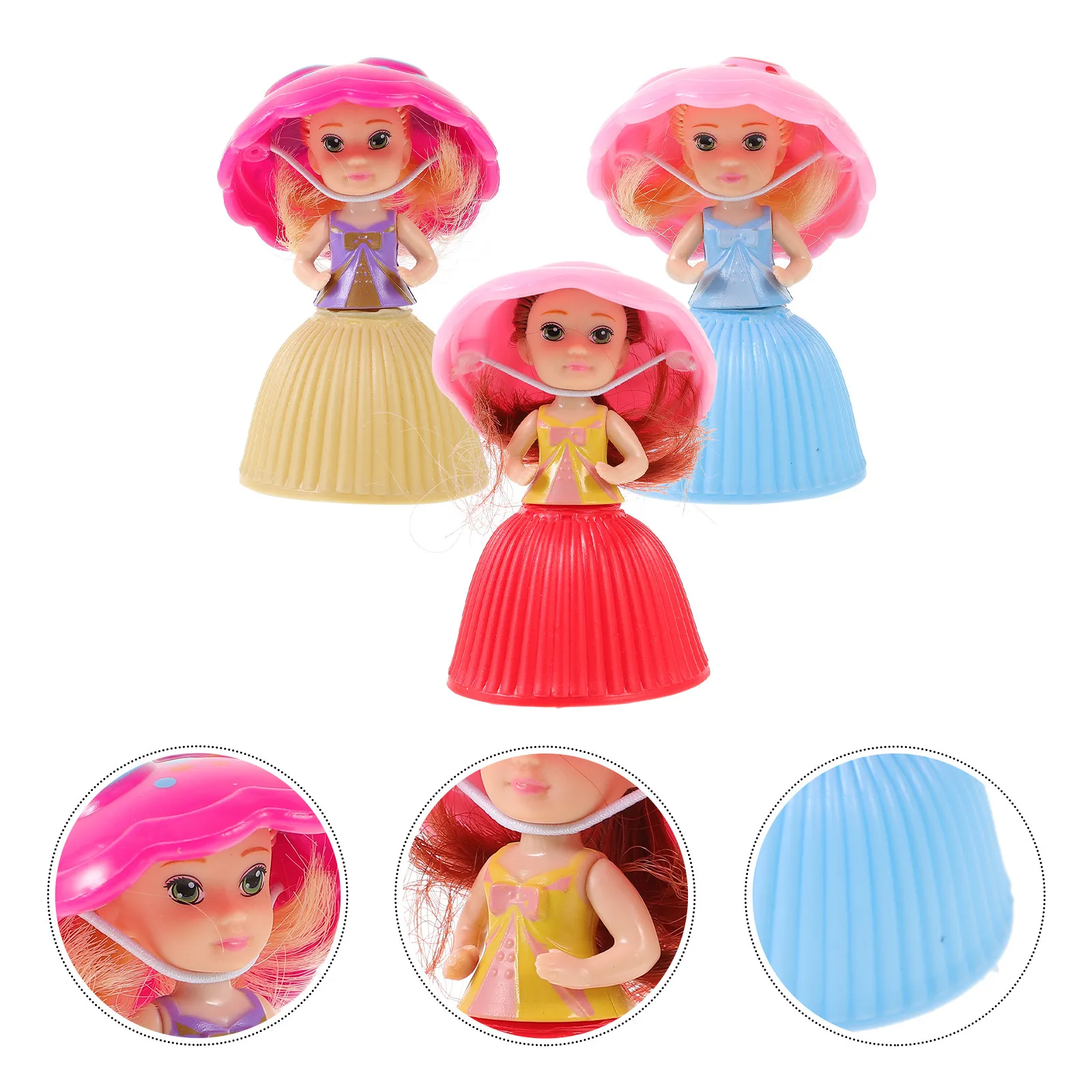 

3Pcs Mini Gift Set Beautifully Decorated Transformable Play for Girls Exciting Home Pretend Play