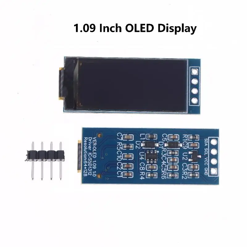 

1/2Pcs ‌1.09 Inch OLED Display Bare Screen SSD1312 Controller Module 64x128 Monochrome Screen For Arduino
