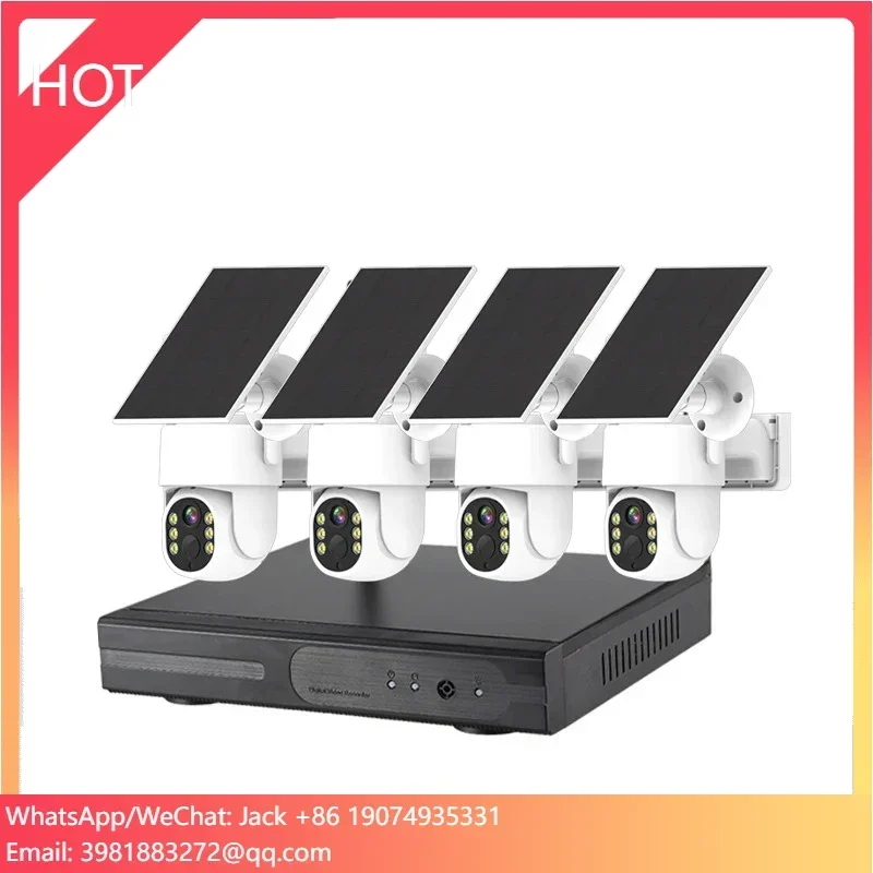 Rscamtom 4mp áudio rastreamento automático cctv câmera de segurança à prova dwaterproof água câmera visão noturna 8ch ptz wifi sistema vigilância cctv