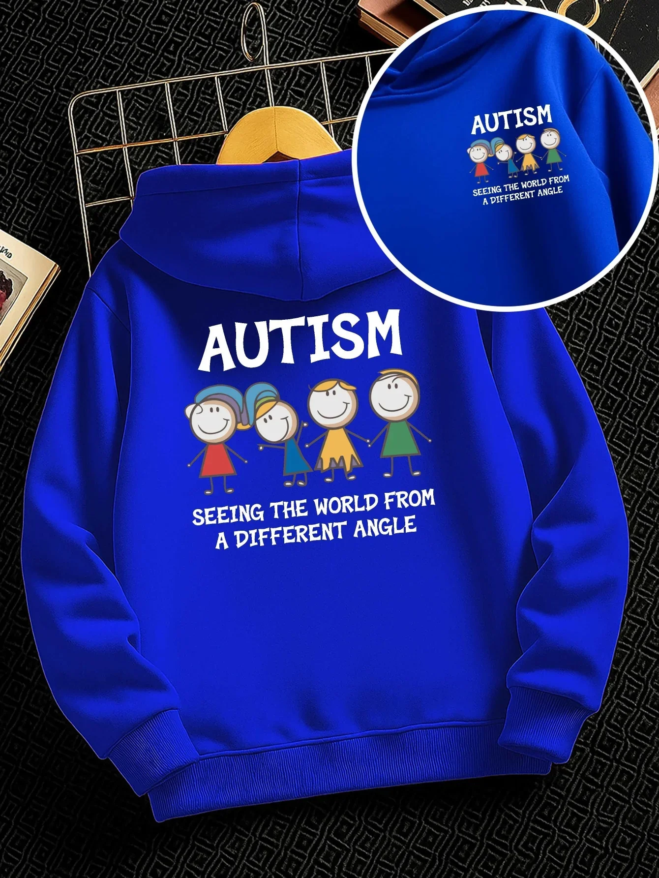Autumn/Winter Halloween Hoodie for Boys with Autism, Double-sided Print, Fashionable Christmas Gift for Kids