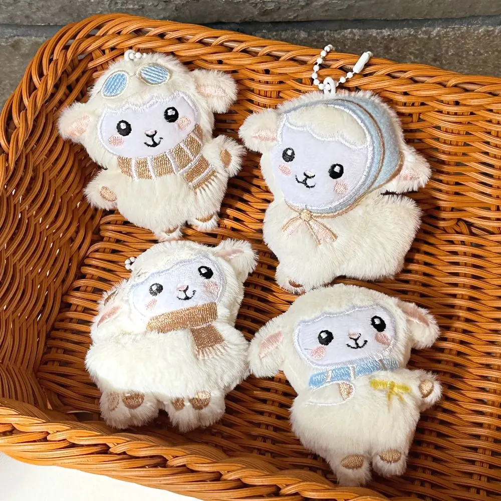 Cute Lamb Keychain Texture Lightweight Design Backpack Pendant Decorative Accessories Soft Material Lamb Pendant Daily Carry