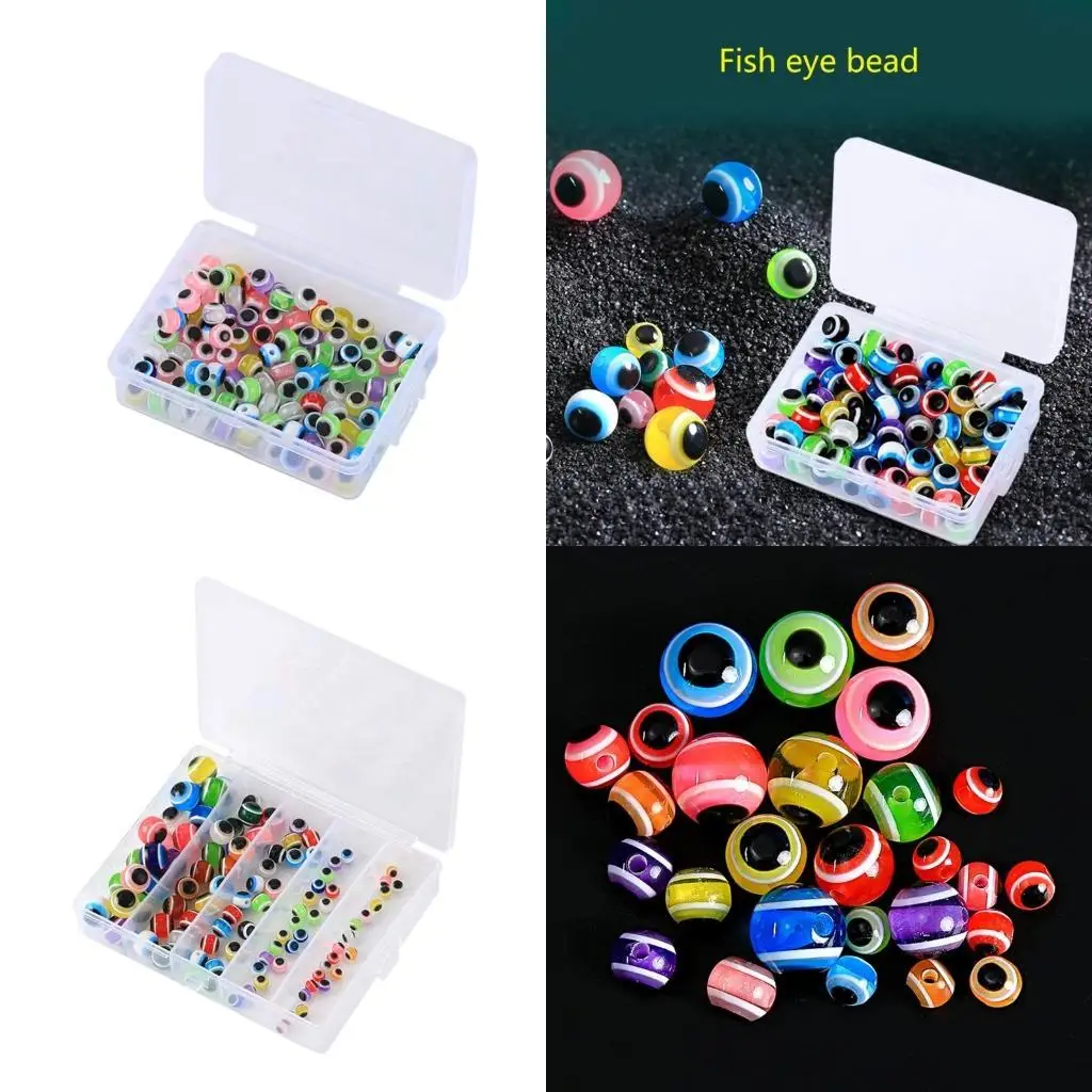 

Y1UC 100Pcs Assorted Color Fishing Beads Floating Balls Stopper Fish Baits Eggs Beads