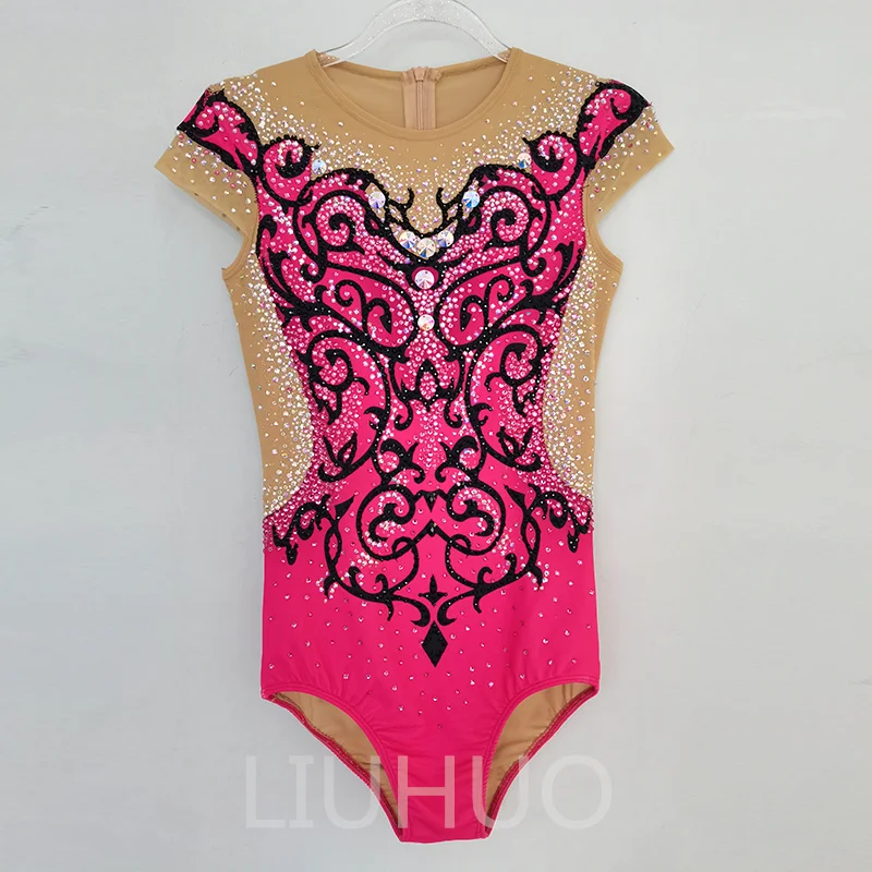 

LIUHUO Rhythmic Gymnastics Leotard Competitive Gymnastics Performance Dress For Children Adults