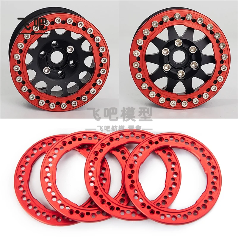 

1.9 Inch Alloy Metal Wheel Hub Pressure Ring Anti Stick Wheel Rim Outer Pressure Cover for Climbing Car DIY Accessaries