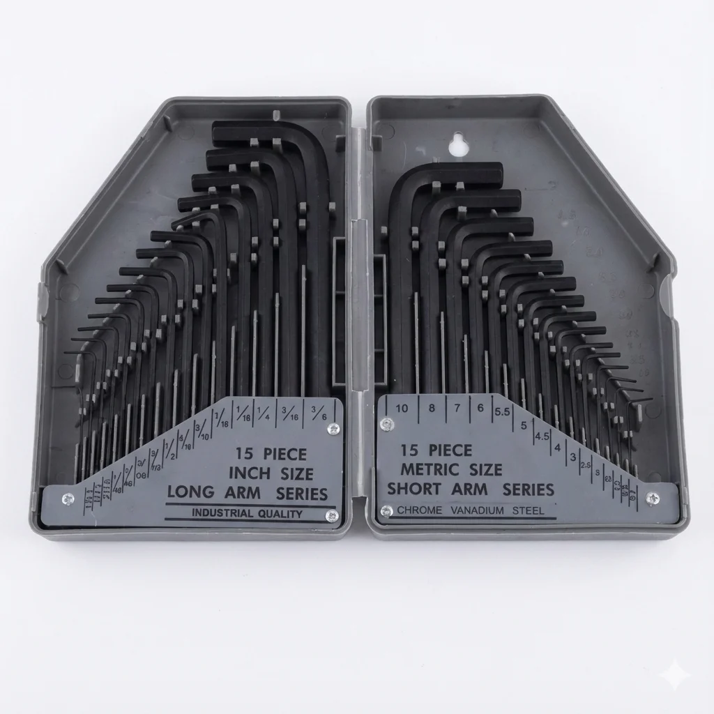 AliExpress NONE 30pcs Hex Key Allen Wrench Set Metric Short Arm SAE Imperial Long Arm Cr-V Steel L Key Kit for Bicycle Car Auto Repair Tools