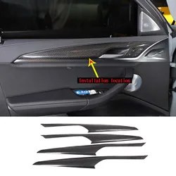4 Pcs For BMW X3 G01 2018 2019 2020 2021 2022 Real Carbon Fiber Inner Door Decorative Panel Modification Car Accessories