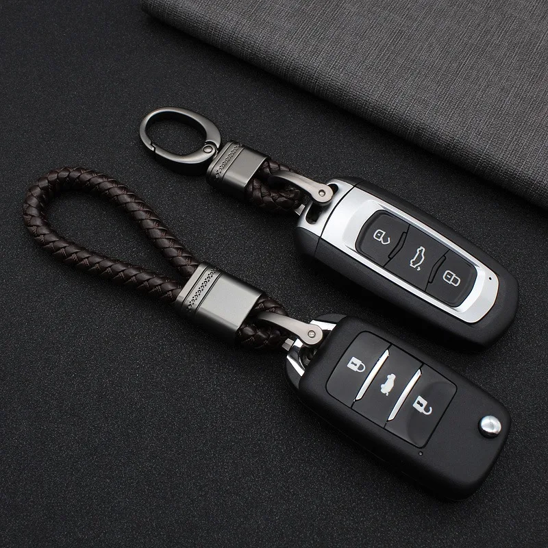 High Quality Fashion Business Leather Braided Rope Keychain Keyring Car Accessory  For Mercedes Benz A B R G Class W204 W251 W46