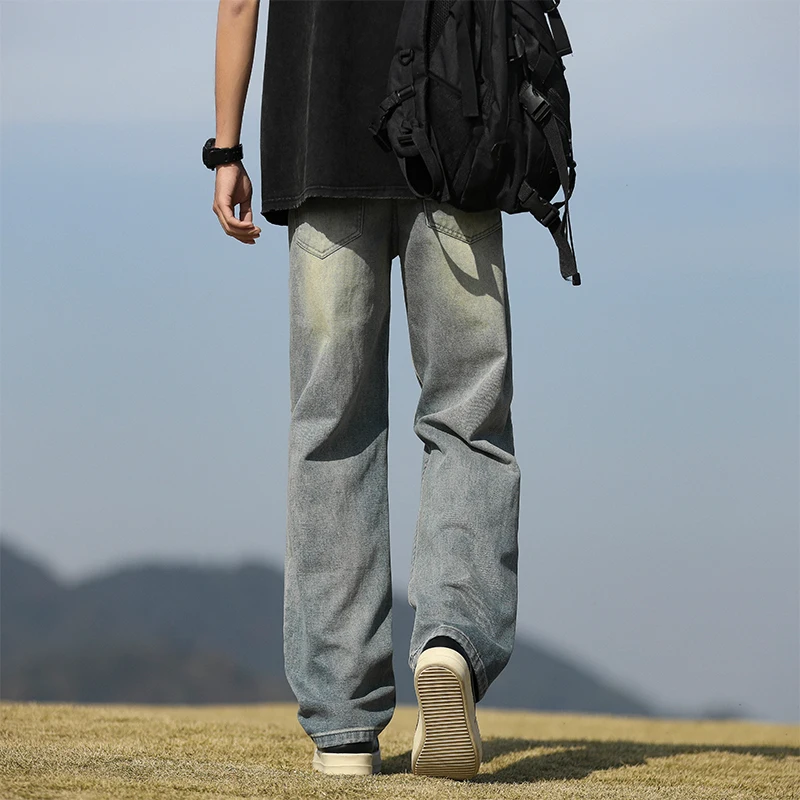 Men Summer Big Ripped Tassel Fashion Jeans Male Breathable Streetwear Baggy Hip Hop Distressed Denim Pants Y2k Goth Trouser ﻿