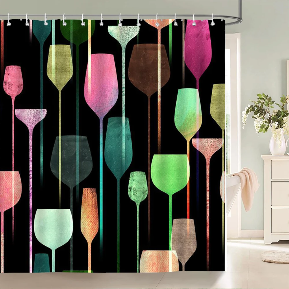

Waterproof Bathroom Curtain Modern Fashion Shower Curtains 3d Printing Polyester Cloth With Hooks Decoration Screen