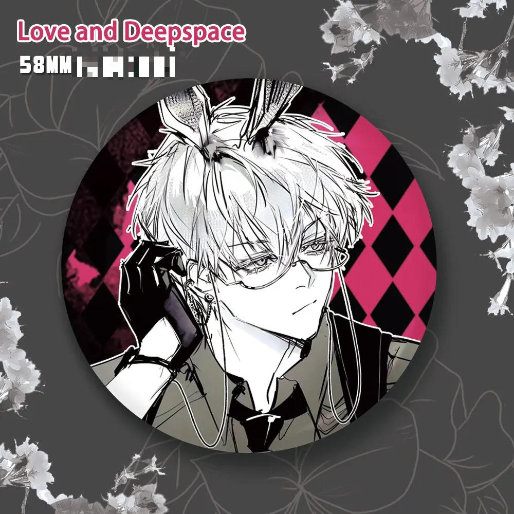 58 мм игра Love and Deepspace Xavier Sylus Qin Che косплей значок булавка SPTE жесть Broe Pin SPTE жестяная брошь ﻿   Опора