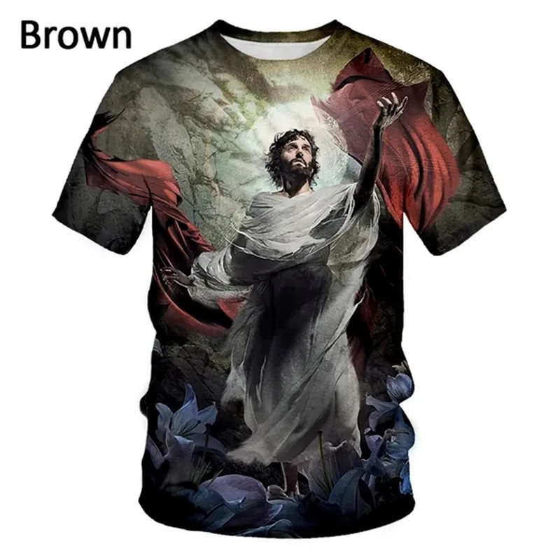 Jesus Love Every Christian 3D Printing T-shirt Summer Fashion Jesus Pattern Men's Women's Short Sleeve Casual Tshirt Ropa Hombre