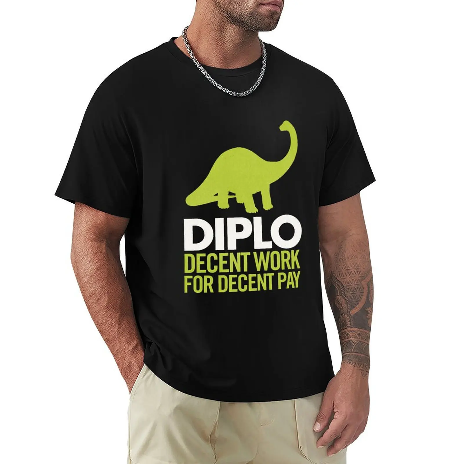 Decent Work for Decent Pay T-Shirt Basic Daily Outfit Short Sleeve Tee