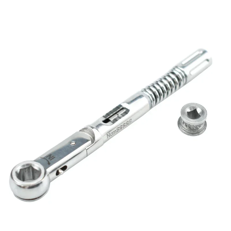 

Stainless Steel Implant Torque Ratchet Wrench Dental Tools with Drivers 10-50 NCM 10.5mm