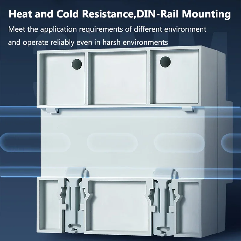63A/100A 3 Phase Adjustable Over and Under Voltage Protector Overcurrent Protection Din Rail Voltmeter Ammeter Relays Protector