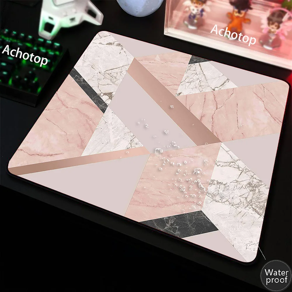 

Marble 100% Waterproof Notebook Mouse Pad Pc Gamer Mousepad Rubber Mouse Mat Gaming Speed Keyboard Pads Office Rubber Desk Mat