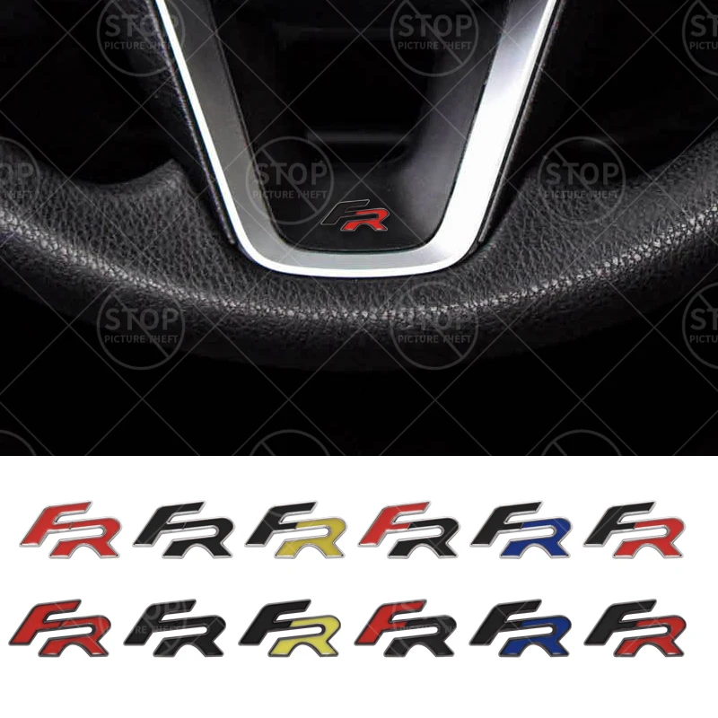 For Leon Ibiza Tarraco Cordoba Ateca Arona Alhambra Logo Car Interior Steering Wheel Sticker Center Console Decoration Badge