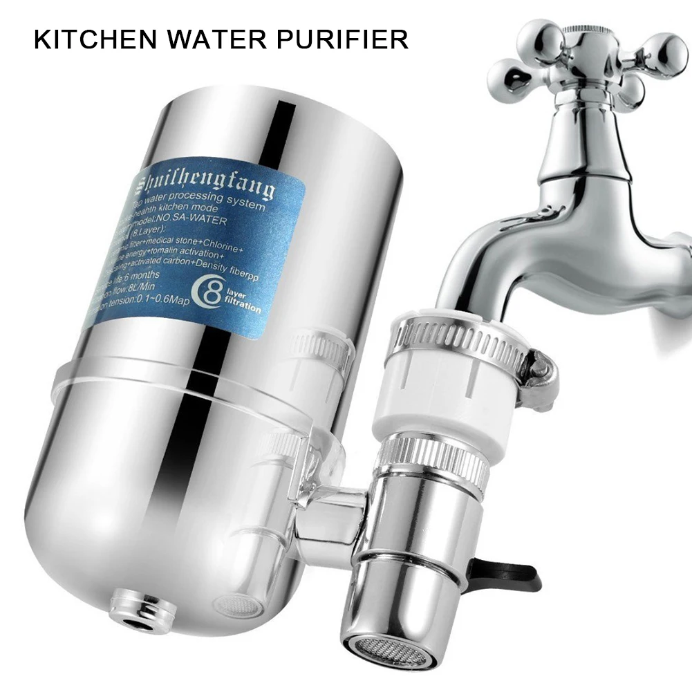 6000L Faucet Mount Water Filtration System Reduce Chlorine/Heavy Metals Kitchen Water Purifier Tap Water Filter for Home