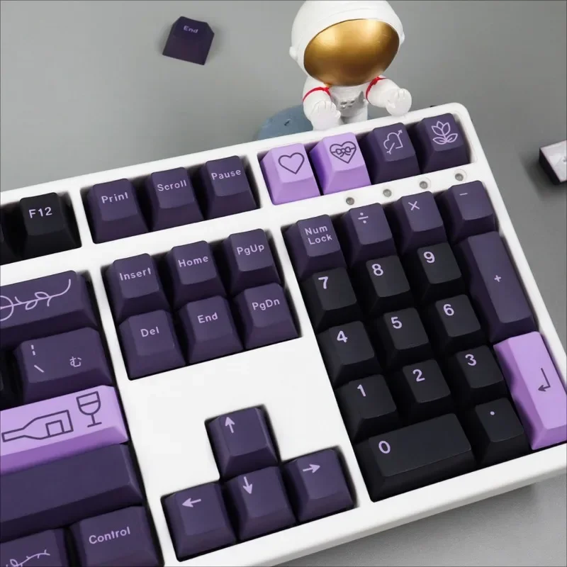 First Love Theme Keycaps PBT Sublimation 129 Keys English/Japanese Cherry Contour Keycaps Mechanical Keyboard Accessories Gift