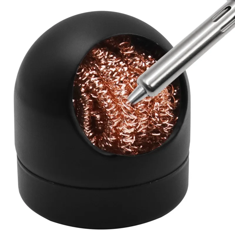 Black/Gold Welding Soldering Solder Iron Clip Cleaner Cleaning Steel with Sponge and Holder