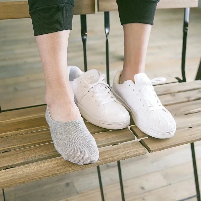 5pairs Men Cotton Boat Socks Summer Autumn Non-slip Silicone Invisible Breathable Short Socks Male Ankle Slippers Sports Socks