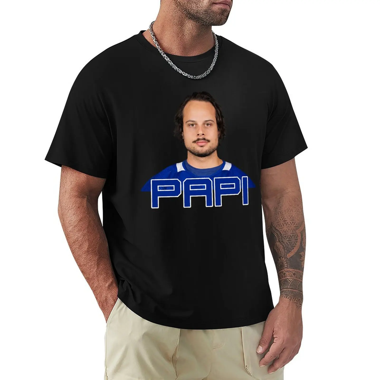 

Auston Matthews Papi T-Shirt basketball graphic tees graphic shirts Men's cotton t-shirt