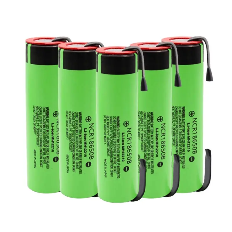 18650 Battery NCR18650B 3.7V 3400mah Lithium 18650 Rechargeable Batteries with DIY Welding Nickel Sheet