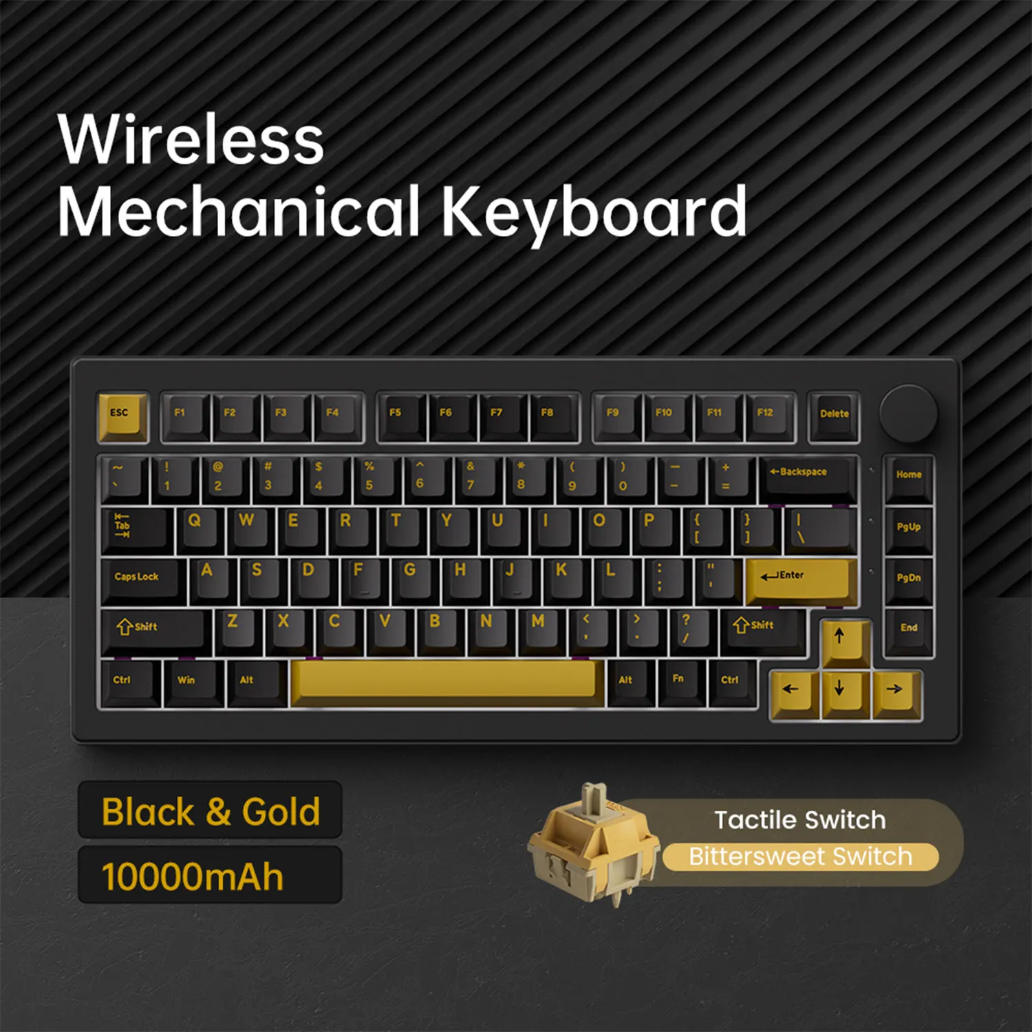 Akko 5075 V3 75% mechanisch toetsenbord 8000/10000 mAh 2,4 GHz Draadloos/bekabeld Type-C/BT 5.0 Hot Swap RGB-pakking voor gaming typen