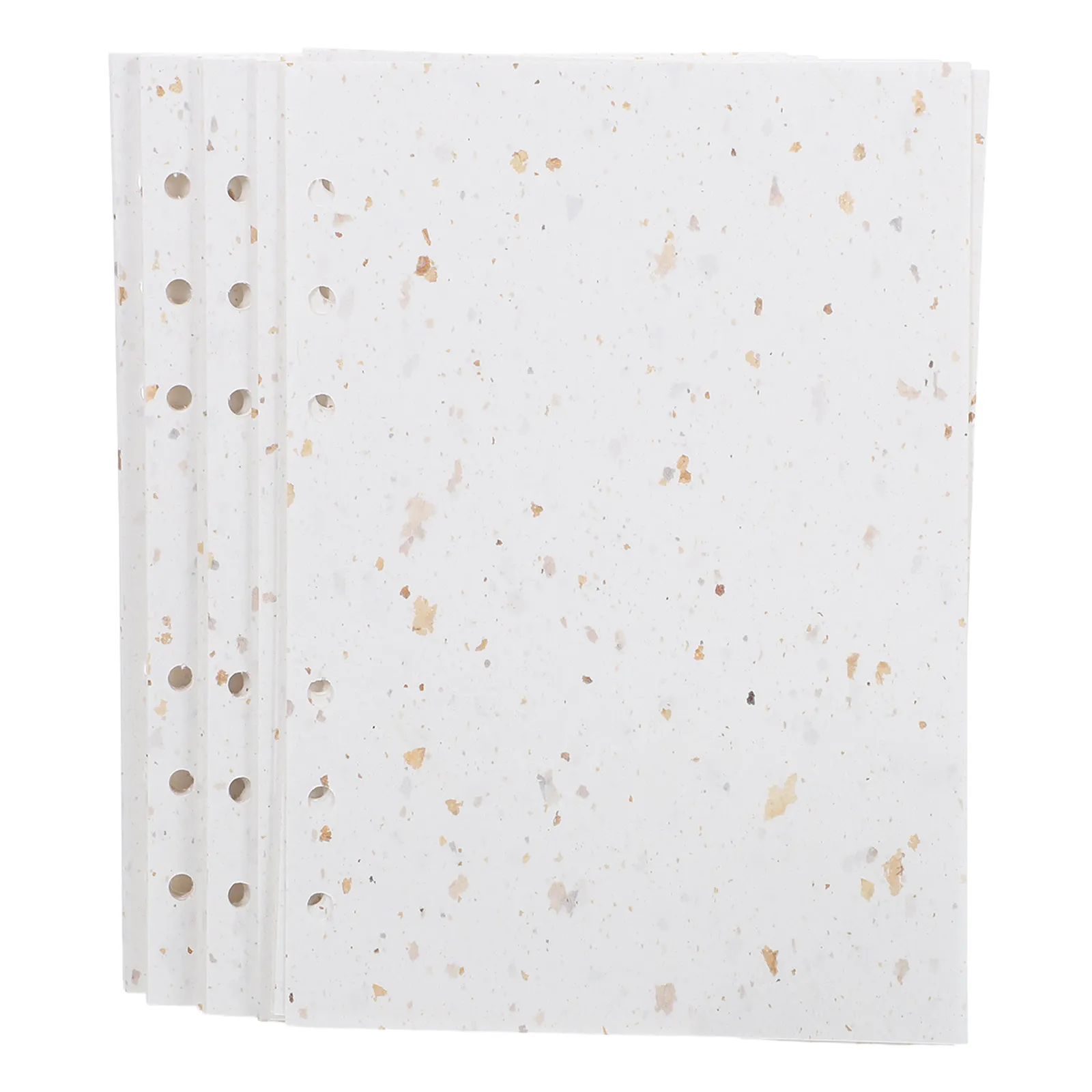 80Sheets Loose Leaf Planner Paper Refill Vintage Scrapbook Insert Coffee Textured Notebook Pages for Journaling Sketching