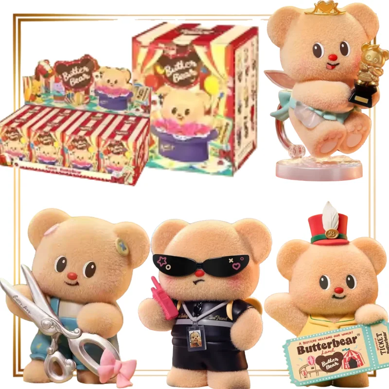 

Butter Bear Blind Box Top Team Series Dolls Figurines Tabletop Ornaments Surprise Box Holiday Gifts Model Toys Anime Peripherals