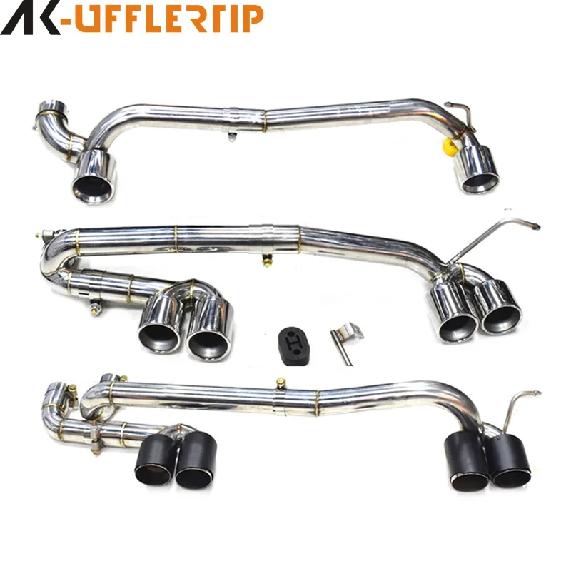 مناسبة لسيارات BMW 320i325330E90E92E93 ماسورة العادم المعدلة MTM3M4 مزدوجة خارج أربعة خارج ألياف الكربون الذيل الحلق