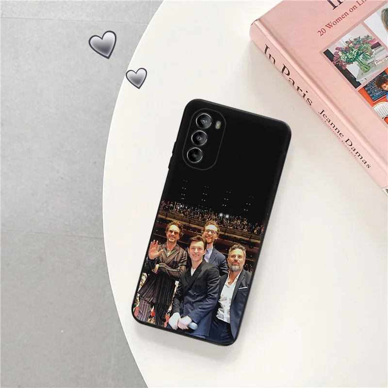 Phone Case For Motorola G71 G73 G72 G53 G52 G32 G22 G60 G51 G50 G31 G30 G9 Power Superhero Family Black Soft Protective Cover