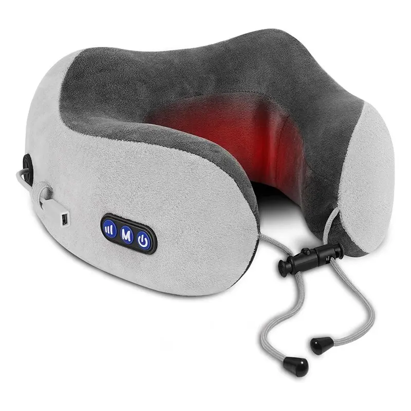 

【LOVE】Электрический массажер для шеи с подогревом для снятия боли, дорожная подушка для шеи, подушка с эффектом памяти для поддержки шеи