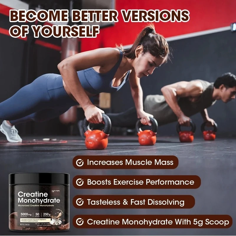 Kexinsh Creatine Powder Coffee Flavor | Post Workout Muscle Builder | Supports Strength Gain for Men & Women