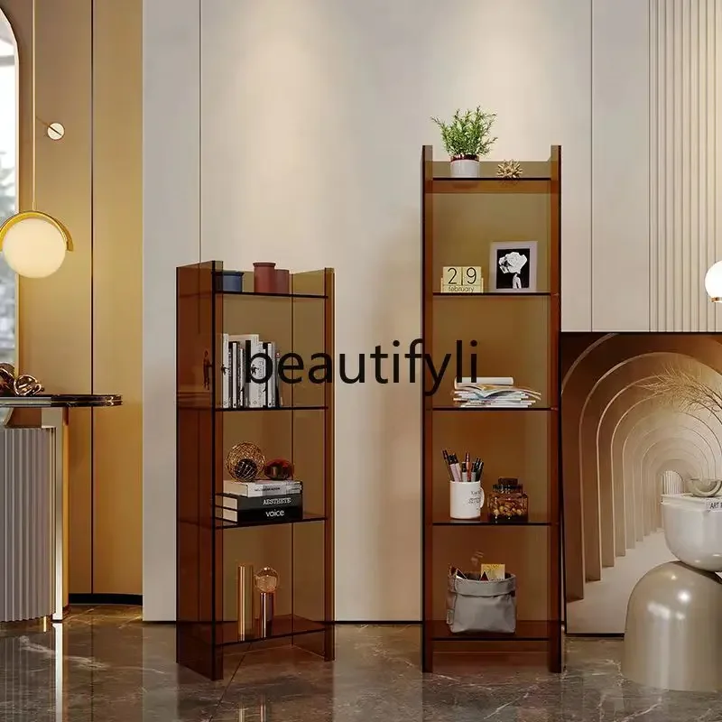 

zqq1Simple acrylic creative Lego storage display stand Vertical bookshelf Narrow side locker Multi-layer