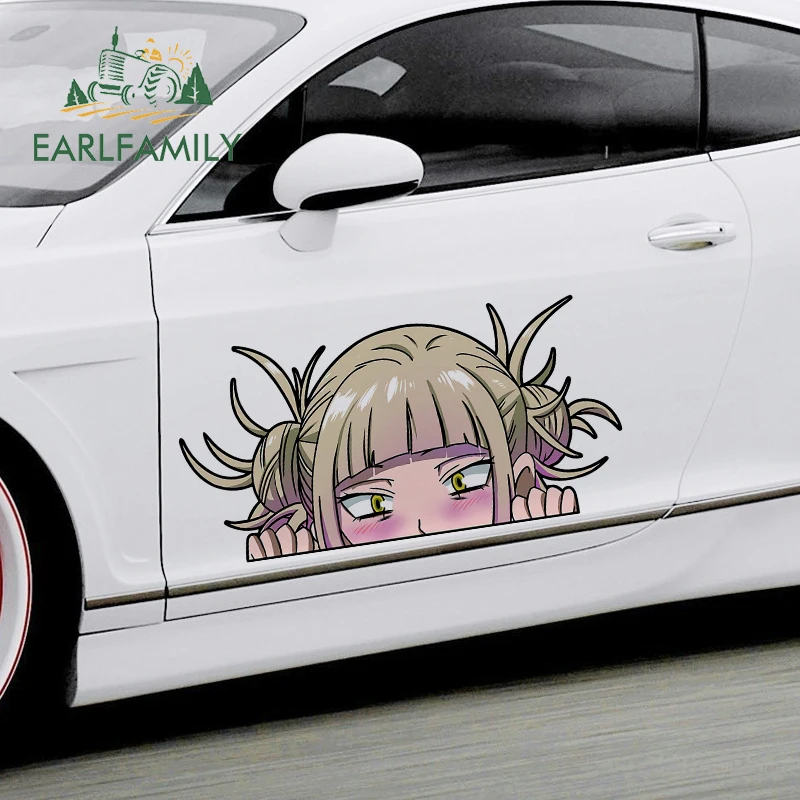EARLFAMILY 43cm x 22.5cm for Himiko Toga Cool Club Car Accessories Stickers Anime Vinyl Decal Occlusion Scratch JDM Decoration
