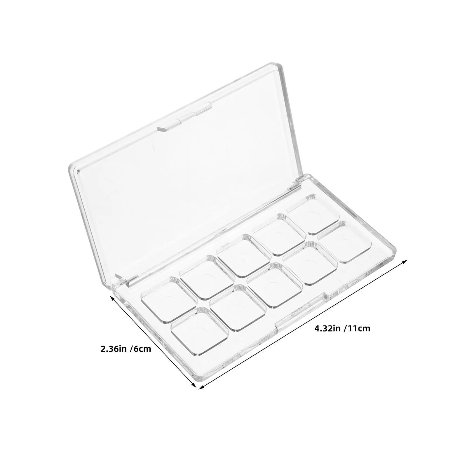 Empty Eyeshadow Palette 2 Pack Refillable Clear Makeup Organizer for Lipstick Blush Pigment Travel