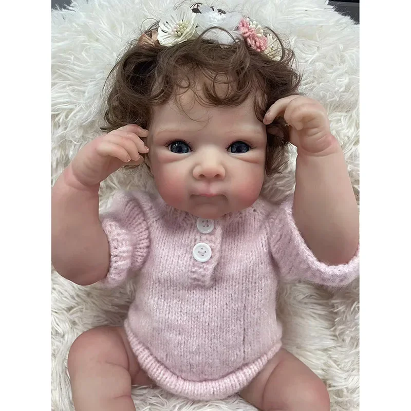 48CM Reborn Baby Bettie Full Silicone Body High Quality 3D Genesis Hand Painted Doll with Visible Vein Collectible Art Doll Gift