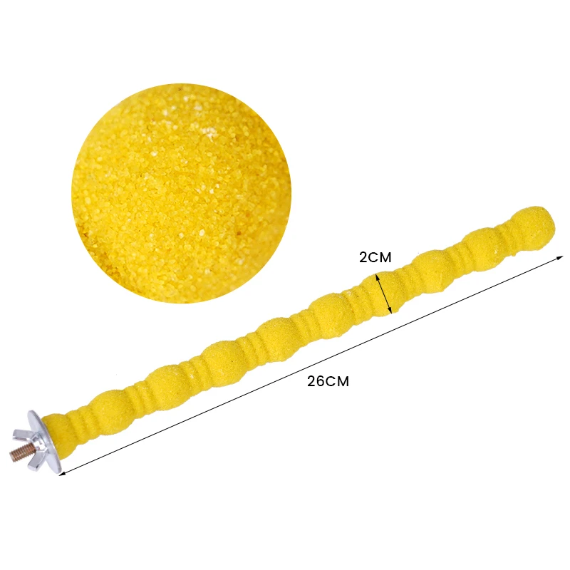 Haustier Papagei Klaue Schleifen Stick Holz Stick Vogel Sitzstange Sand Sittich Schleifen Bar Zähne Bisse Spielzeug Für Papagei Käfig Zubehör – Detail 8