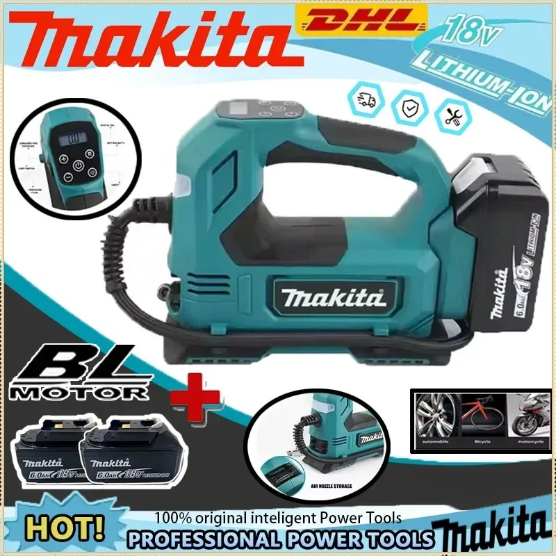

Makita 18V brushless air Pump Cordless Air Inflator: Portable Tyre Pump with Digital DisplayTool for Cars & Motorcycles