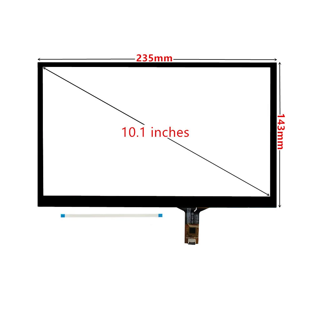 10.1 Inch 234mm*142mm Raspberry Pi Tablet PC Navigation Capacitive Digitizer Touch Screen Panel Glass USB Driver Board