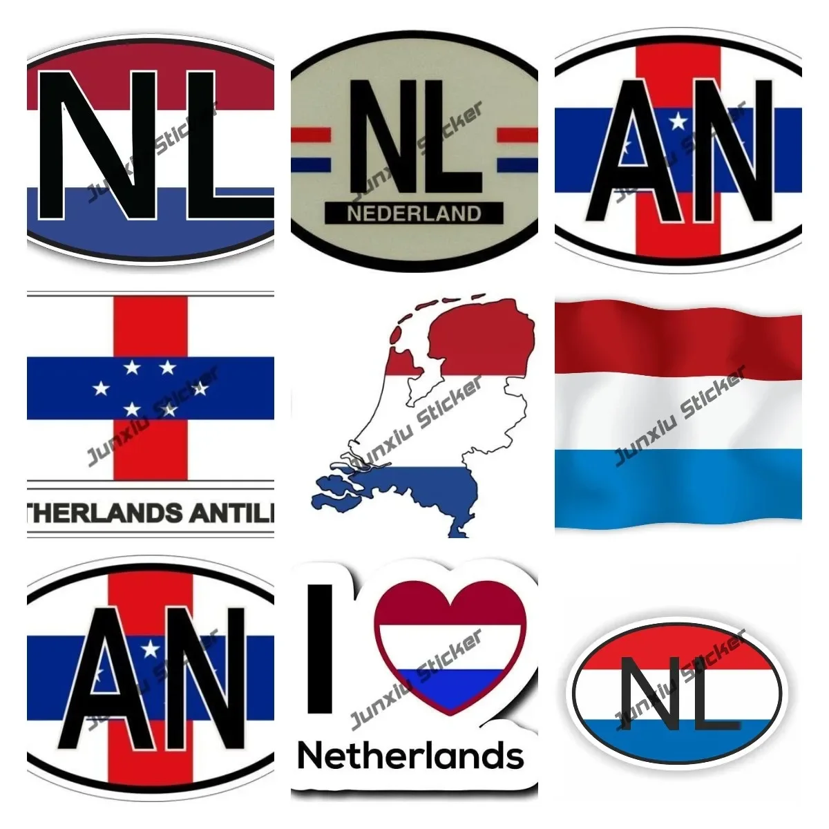 Netherlands Flag Sticker Car Bike NL Netherlands Personality Country Nations Car Laptop Wall Cover Scratches Decal Glue Sticker