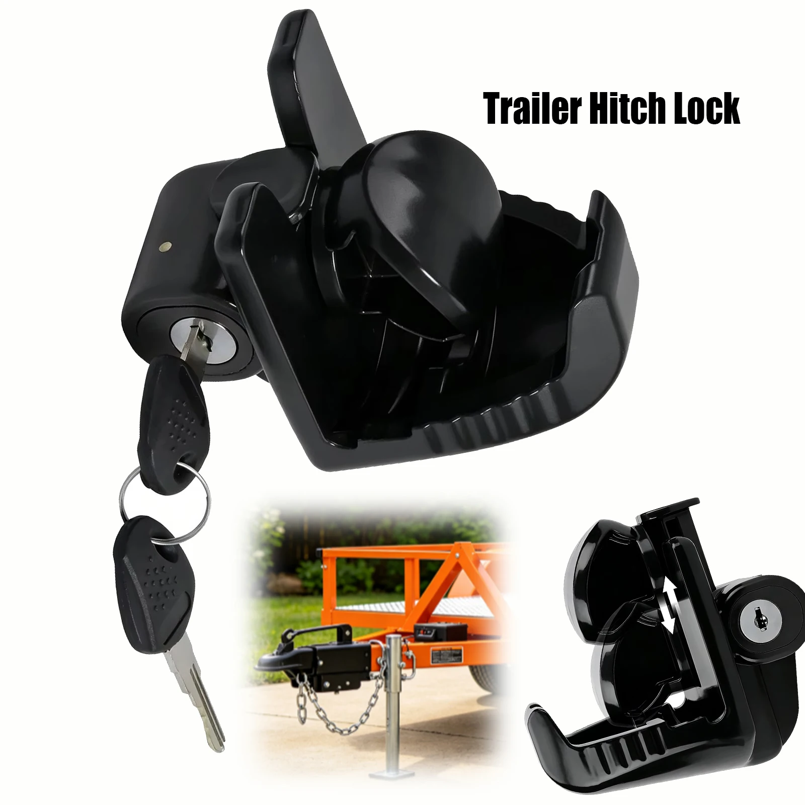 Universal Anti-Theft Trailer Hitch Lock Towing Assembly for Car Yacht Marine Caravan - Durable Security Solution