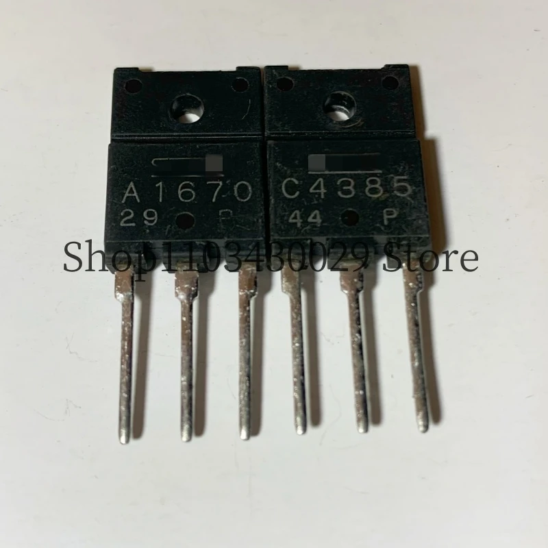 5Pairs(10PCS) New Original 2SA1670 A1670 + 2SC4385 C4385 TO-3PF 6A 80V NPN + PNP