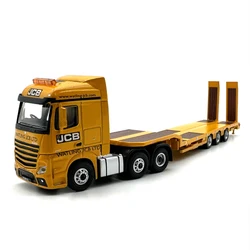 1:76 Scale Diecast Alloy Benz-JCB Loading Trailer Truck Toys Cars Model Classics Adult Collectible Souvenir Gifts Static Display