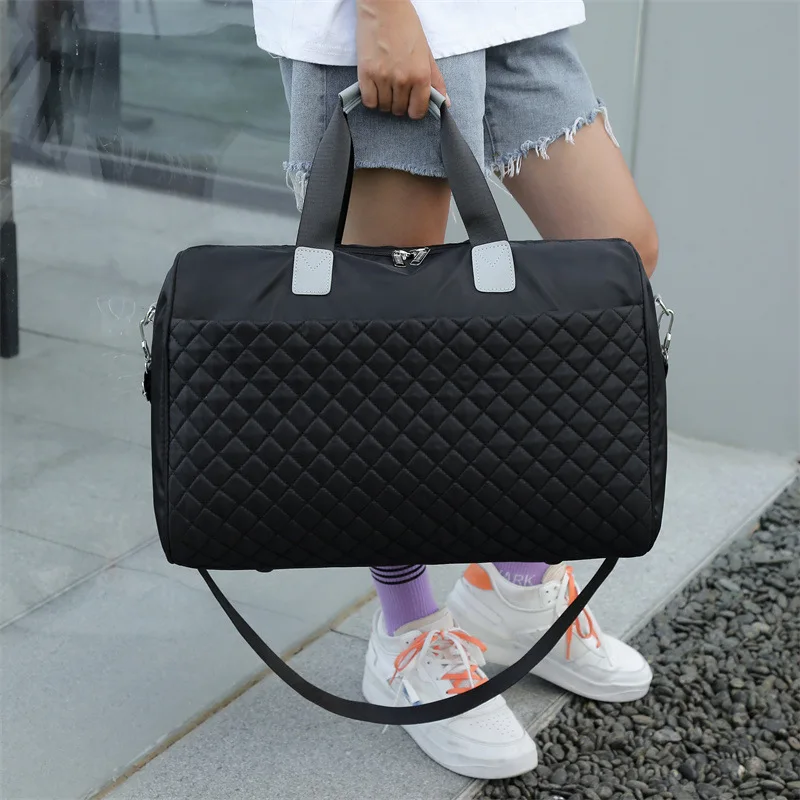 Bolsa de Viagem de Grande Capacidade para Mulheres Bolsa de Ombro Adolescente Bolsa de Esportes Casual Crossbody Pack Bagagem Marca de Moda Lingge