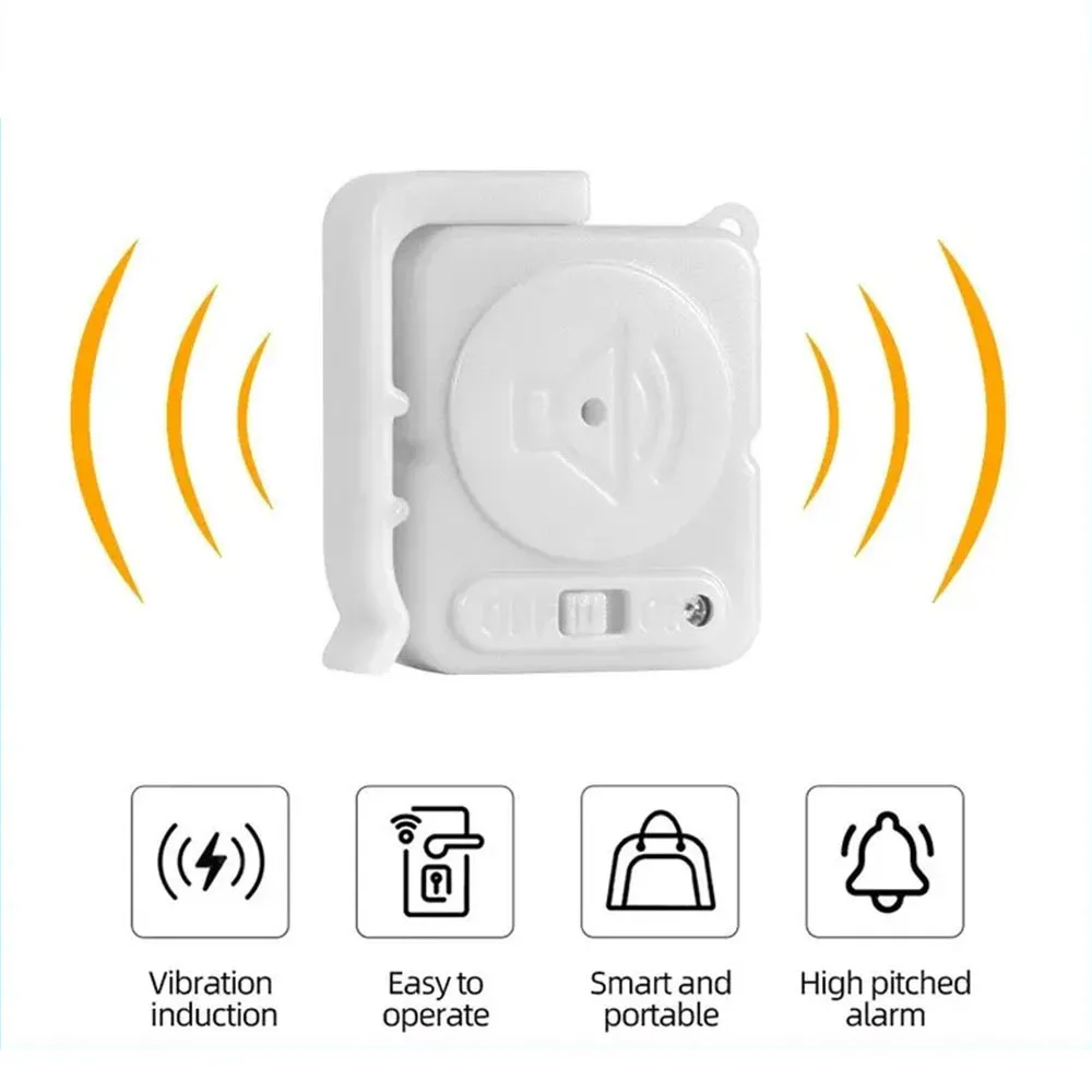 

Wireless Vibration Alarm Sensors 120dB Ultra-Slim Detector Anti-theft Burglar Alarm for Home Window Door Bike Bag Security