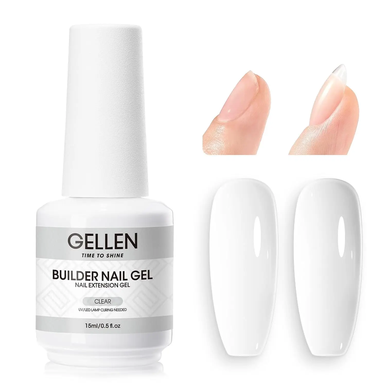 GELLEN Clear Builder Gel Nails Polish 7 in 1 Exetension for Thickening Sculpting Natural Nail Strengthener Supplies Art Home DIY
