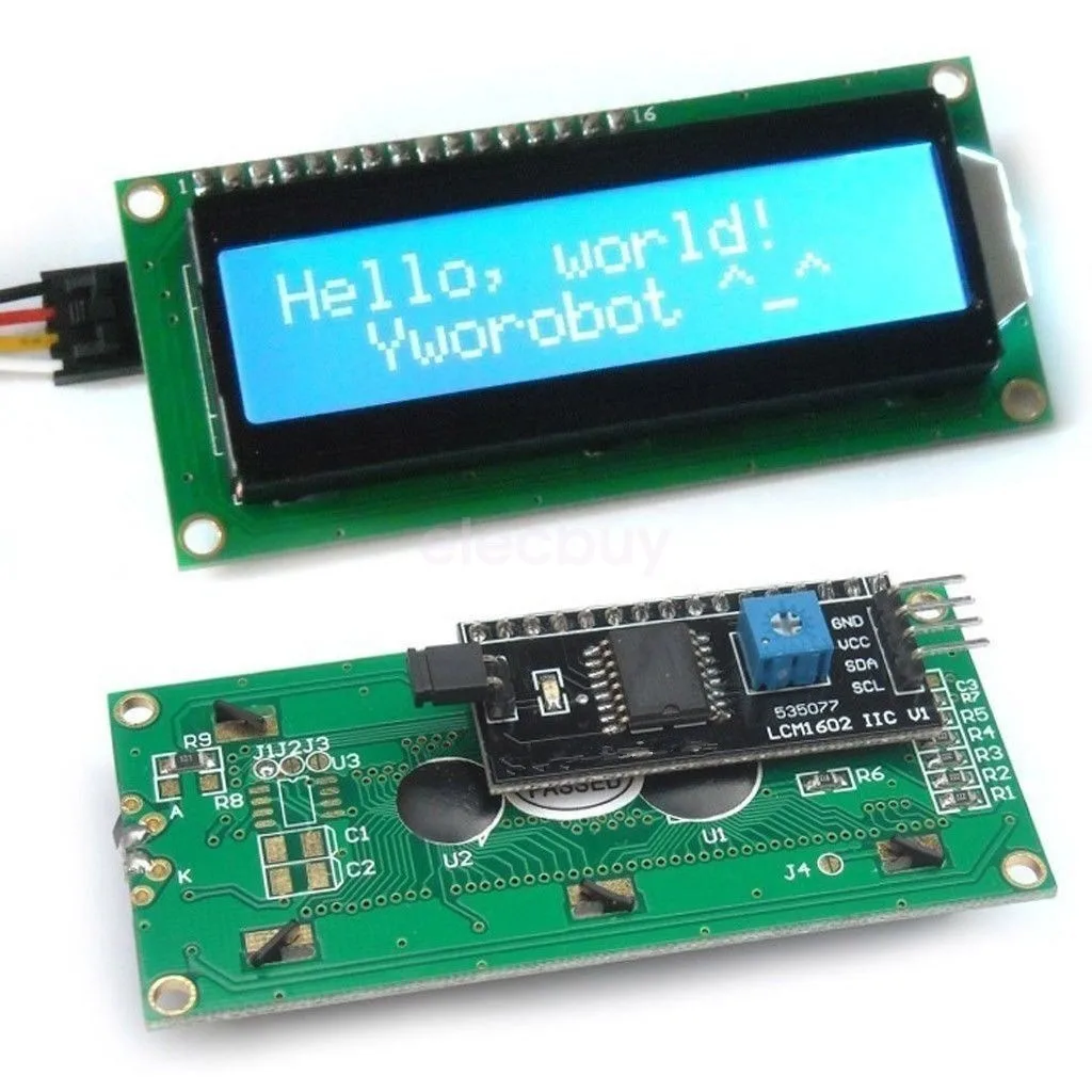 Blue Backlit 1602 Lcd Display with Iic/I2C Module Compatible Arduino
