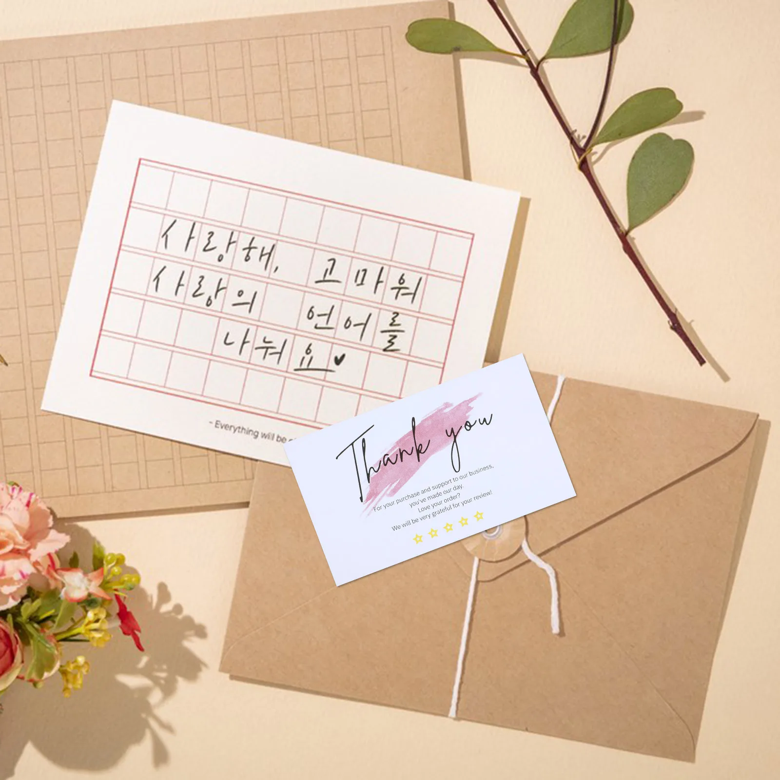 

60pcs 60 Pieces White Thank You Cards Order Tags with Simple Design for Small Business Shop Decor Gift Packing Chic Look