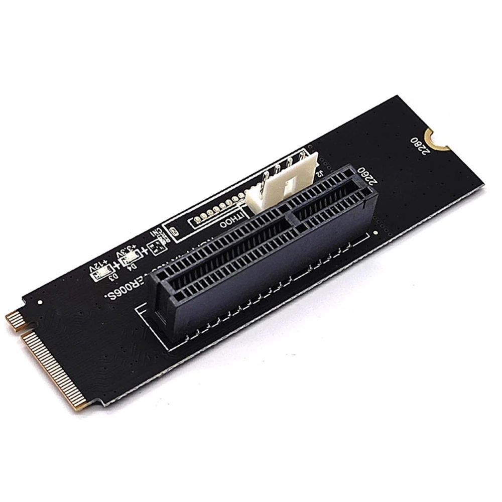 NGFF M.2 ke PCI-E 4X X1 kartu Riser M2 NVME ke PCIe X4 dengan indikator tegangan LED untuk GPU BTC Mining